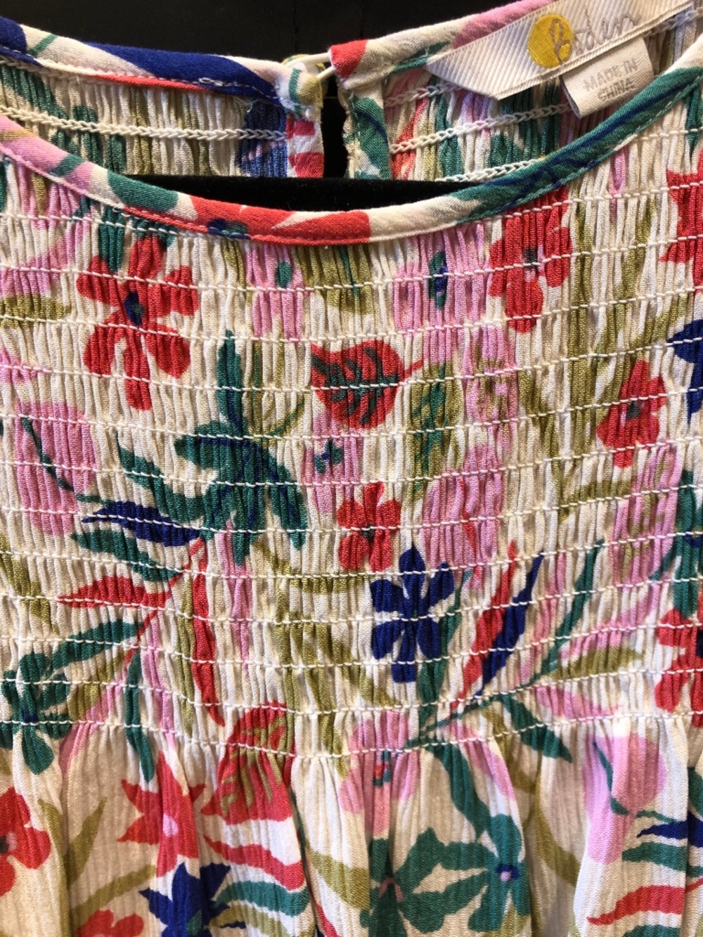 Boden Floral Flutter-sleeved Top, US Size 16-18 - Picture 3 of 8